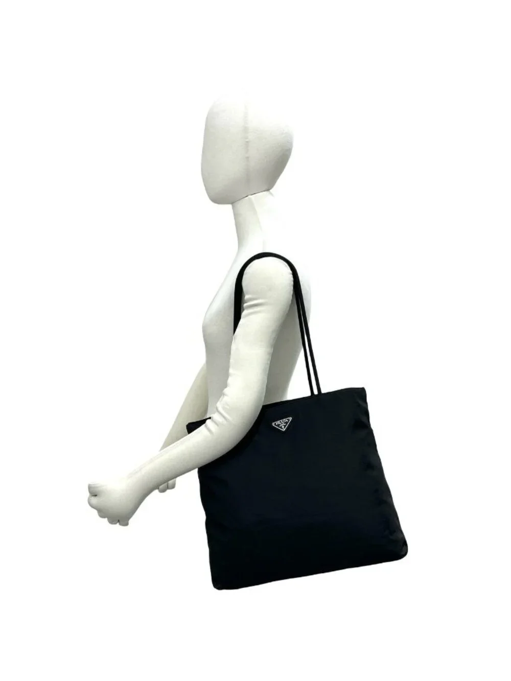 Prada Tessuto Nylon Tote Handbag Business Black